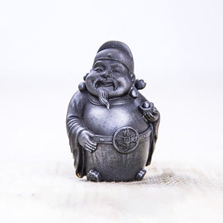 Buddha Gift Handmade Literary Military God of Wealth Iron Powder Rust Cast Resin Statue Home Decoration