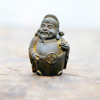 Buddha Gift Handmade Literary Military God of Wealth Iron Powder Rust Cast Resin Statue Home Decoration