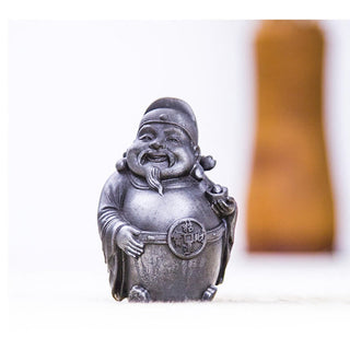 Buddha Gift Handmade Literary Military God of Wealth Iron Powder Rust Cast Resin Statue Home Decoration