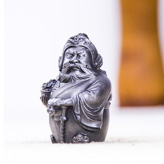 Buddha Gift Handmade Literary Military God of Wealth Iron Powder Rust Cast Resin Statue Home Decoration