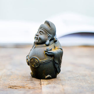 Buddha Gift Handmade Literary Military God of Wealth Iron Powder Rust Cast Resin Statue Home Decoration