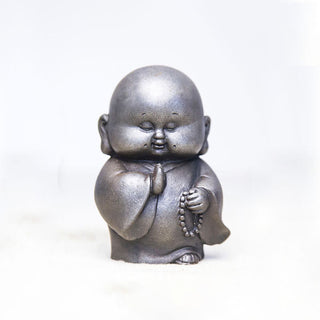 Buddha Gift Handmade Little Monk Iron Powder Rust Cast Resin Statue Home Decoration