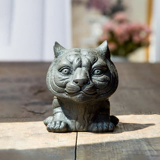 Buddha Gift Handmade Small Lovely Tiger Iron Powder Rust Cast Resin Statue Home Decoration