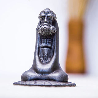 Buddha Gift Handmade Bodhidharma Iron Powder Rust Cast Resin Statue Home Decoration