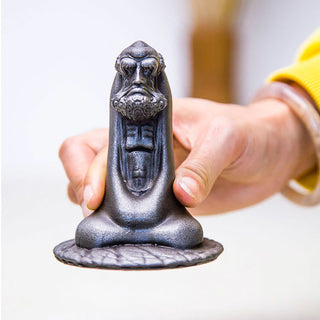 Buddha Gift Handmade Bodhidharma Iron Powder Rust Cast Resin Statue Home Decoration