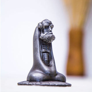 Buddha Gift Handmade Bodhidharma Iron Powder Rust Cast Resin Statue Home Decoration