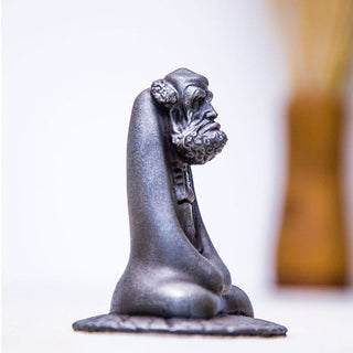 Buddha Gift Handmade Bodhidharma Iron Powder Rust Cast Resin Statue Home Decoration