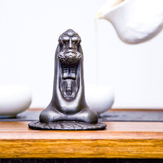 Buddha Gift Handmade Bodhidharma Iron Powder Rust Cast Resin Statue Home Decoration