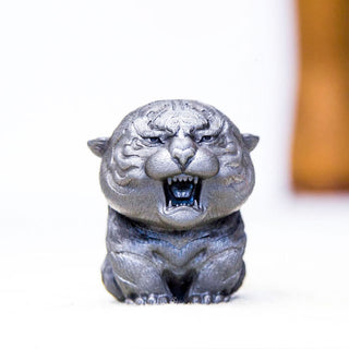 Buddha Gift Handmade Mini Roaring Tiger Iron Powder Rust Cast Resin Statue Home Decoration