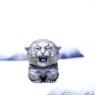 Buddha Gift Handmade Mini Roaring Tiger Iron Powder Rust Cast Resin Statue Home Decoration