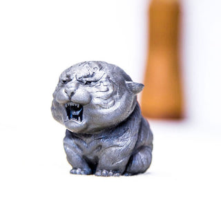 Buddha Gift Handmade Mini Roaring Tiger Iron Powder Rust Cast Resin Statue Home Decoration
