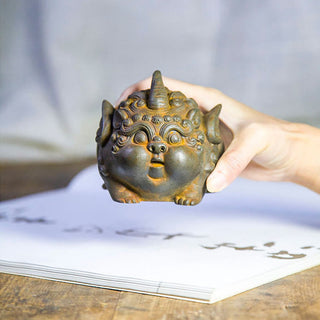 Buddha Gift Handmade Wealth PiXiu Iron Powder Rust Cast Resin Statue Home Decoration