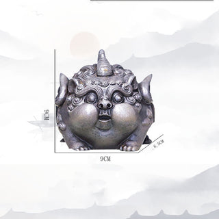 Buddha Gift Handmade Wealth PiXiu Iron Powder Rust Cast Resin Statue Home Decoration