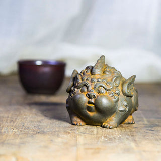 Buddha Gift Handmade Wealth PiXiu Iron Powder Rust Cast Resin Statue Home Decoration