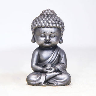 Buddha Gift Handmade Ksitigarbha Kwan Yin Guanyin Avalokitesvara Tathagata Iron Powder Rust Cast Resin Statue Home Decoration