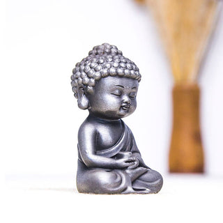 Buddha Gift Handmade Ksitigarbha Kwan Yin Guanyin Avalokitesvara Tathagata Iron Powder Rust Cast Resin Statue Home Decoration