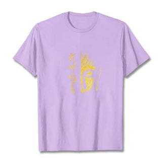 Buddha Gift Om Mani Padme Hum Golden Buddha Cotton Tee T-shirt