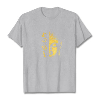 Buddha Gift Om Mani Padme Hum Golden Buddha Cotton Tee T-shirt