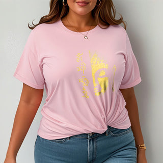 Buddha Gift Om Mani Padme Hum Golden Buddha Cotton Tee T-shirt
