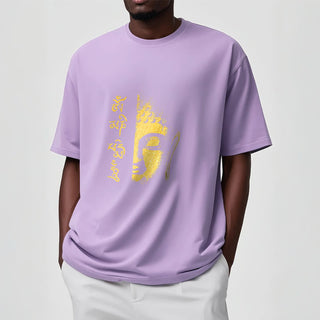 Buddha Gift Om Mani Padme Hum Golden Buddha Cotton Tee T-shirt