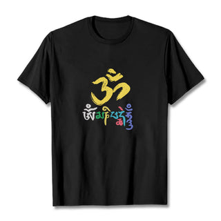 Buddha Gift Colorful Om Mani Padme Hum Cotton Tee T-shirt