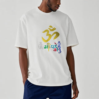 Buddha Gift Colorful Om Mani Padme Hum Cotton Tee T-shirt
