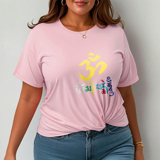 Buddha Gift Colorful Om Mani Padme Hum Cotton Tee T-shirt