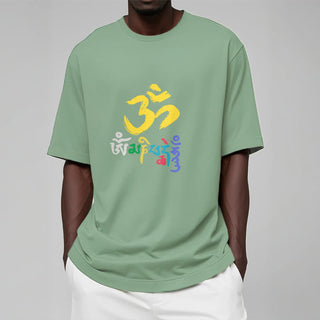 Buddha Gift Colorful Om Mani Padme Hum Cotton Tee T-shirt