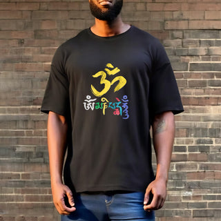 Buddha Gift Colorful Om Mani Padme Hum Cotton Tee T-shirt