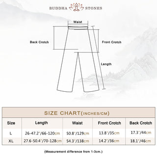 Buddha Gift 2Pcs V-Neck Men's Long Sleeve Shirt Top Pants Meditation Zen Tai Chi Cotton Linen Clothing Set