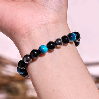 Buddha Stone Various Crystals Malachite Lazurite Hemimorphite Calmness Bracelet