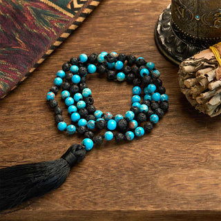 Buddha Gift Emperor Stone Lava Rock Beads Tassel Happiness Necklaces Pendants