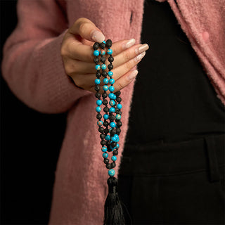 Buddha Gift Emperor Stone Lava Rock Beads Tassel Happiness Necklaces Pendants