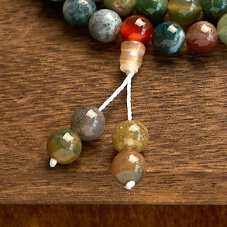 Buddha Gift 108 Mala Beads Natural Stone Moss Agate Multi-turn Healing Bracelet