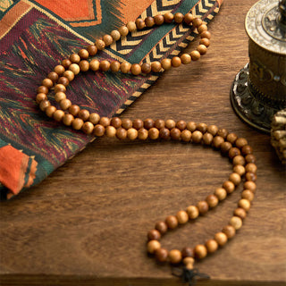 Buddha Gift 108 Mala Beads Lightning Strike Peach Wood Hand Polishing Protection Bracelet