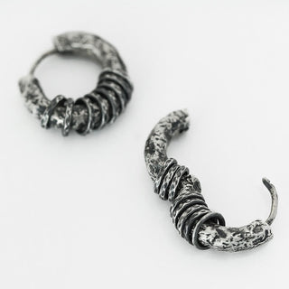 Buddha Gift 925 Sterling Silver Hand-hammered Protection Earrings