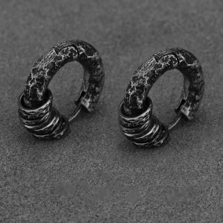 Buddha Gift 925 Sterling Silver Hand-hammered Protection Earrings