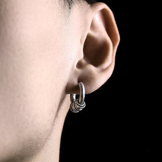 Buddha Gift 925 Sterling Silver Hand-hammered Protection Earrings