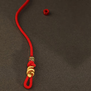 Buddha Gift 999 Gold Year of the Snake Design Handmade Luck Protection Rope Braided Bracelet