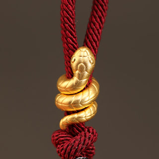 Buddha Gift 999 Gold Year of the Snake Design Handmade Luck Protection Rope Braided Bracelet