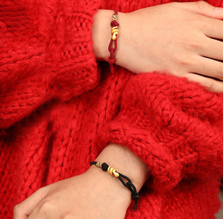 Buddha Gift 999 Gold Year of the Snake Design Handmade Luck Protection Rope Braided Bracelet