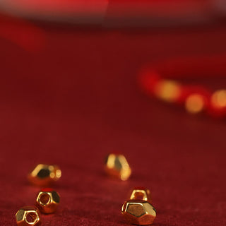 Buddha Gift 999 Gold Year of the Snake Mini Gold Bead Handmade Luck Protection Braided Bracelet