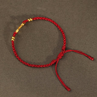 Buddha Gift 999 Gold Year of the Snake Eternal Endless Knot Infinity Handmade Luck Bracelet