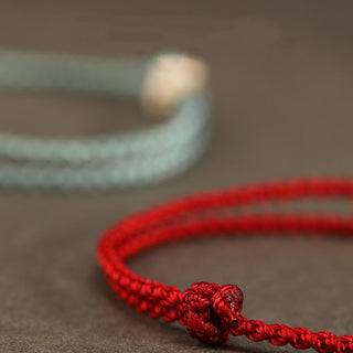 Buddha Gift 999 Gold Year of the Snake Eternal Endless Knot Infinity Handmade Luck Bracelet