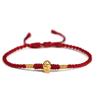 Buddha Gift 999 Gold Year of the Snake Handmade Fu Character Copper Coin Fortune Bracelet