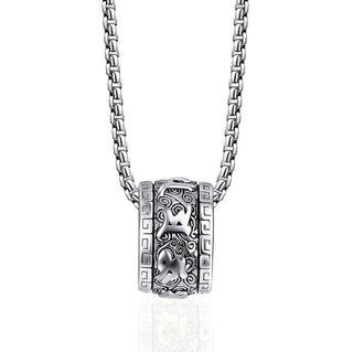 Buddha Gift Tibetan Om Mani Padme Hum Titanium Steel Peace Necklace Pendant