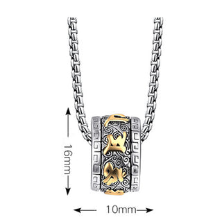 Buddha Gift Tibetan Om Mani Padme Hum Titanium Steel Peace Necklace Pendant