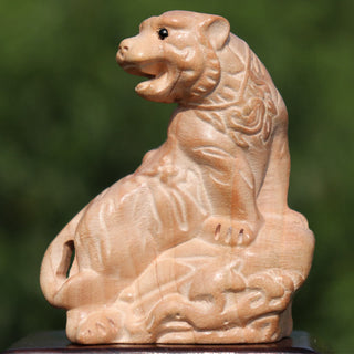 Buddha Gift Year Of The Snake Chinese Zodiac Fu Character Peach Wood Home Statue Decoration