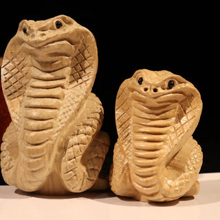 Buddha Gift Year Of The Snake Chinese Zodiac Fu Character Peach Wood Home Statue Decoration