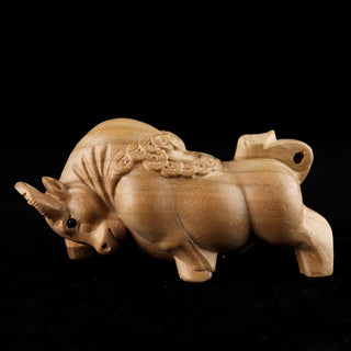 Buddha Gift Year Of The Snake Chinese Zodiac Fu Character Peach Wood Home Statue Decoration